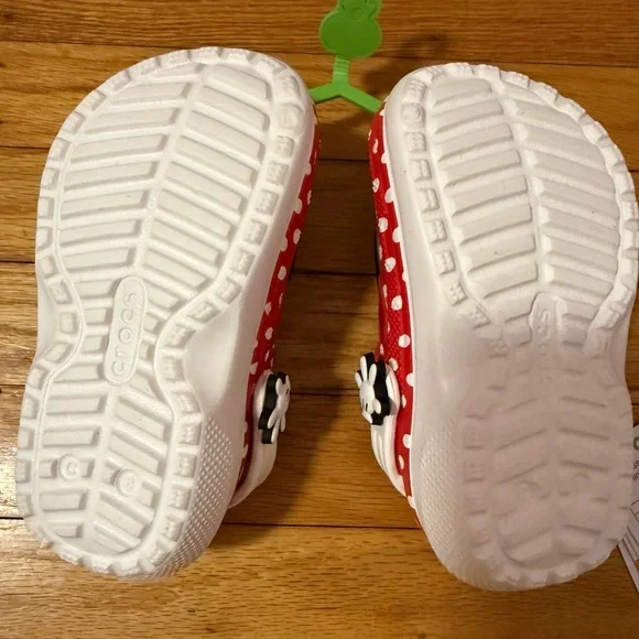 Crocs Minnie Mouse Toddler Polka Dot Fleece Lined Clogs - Picture 5 of 5